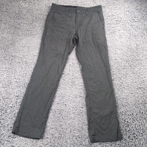 Volcom Pants Men 29x28 Gray Flat Front Straight Leg Classiccore Workwear Chore - Picture 3 of 10